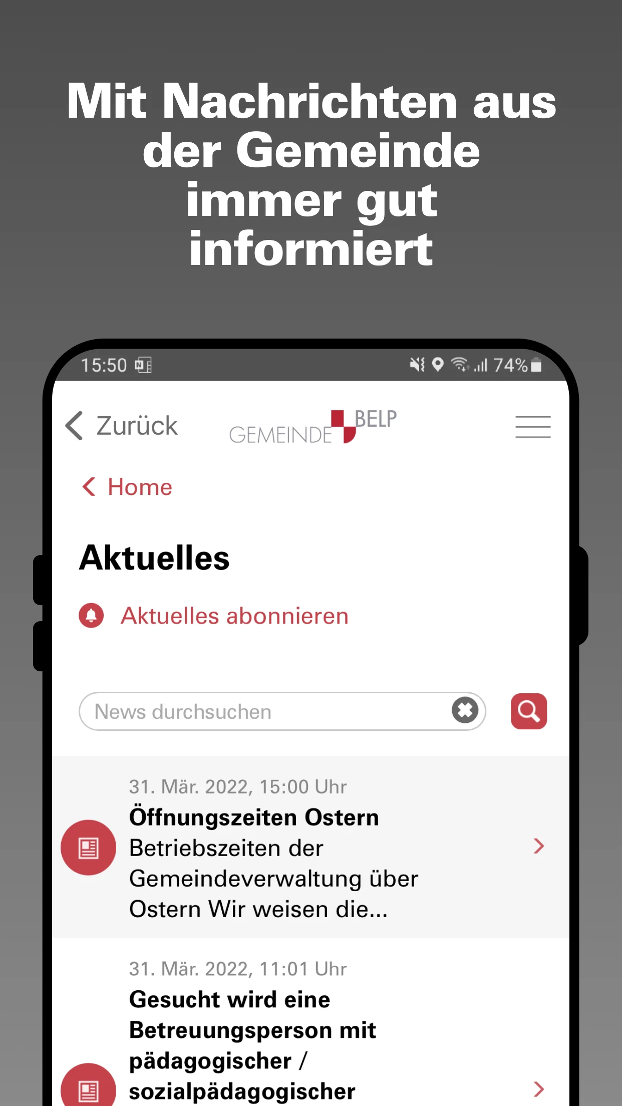 Gemeinde Belp screenshot